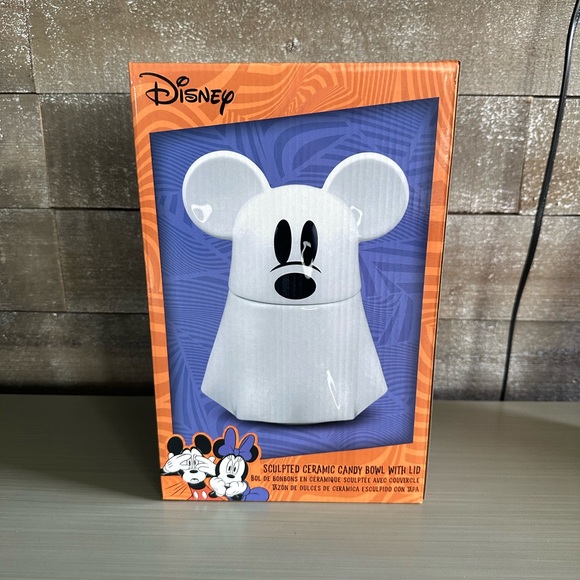 👻 Disney Mickey Mouse Ceramic Ghost Cookie Jar 👻 - Picture 2 of 6
